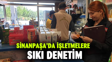 Sinanpaşa’da gıda satışı yapan işletmeler denetlendi