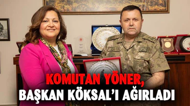 Başkan Burcu Köksal'dan Komutan Yöner'e ziyaret