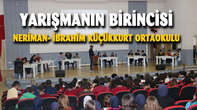Yarışmanın birincisi Neriman İbrahim Küçükkurt Ortaokulu