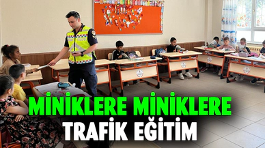 Emirdağ'da jandarma öğretmen ve öğrencilere trafik eğitimi verdi