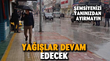 Afyonkarahisar'da Yağışlar devam edecek