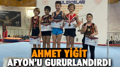 Ahmet Yiğit jimnastik Türkiye şampiyonasında bronz madalya kazandı