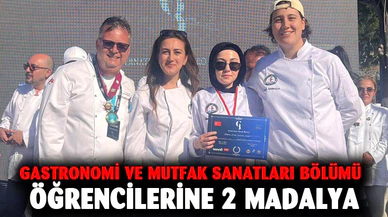 Gastronomi ve Mutfak Sanatları Bölümü öğrencilerinden 2 madalya