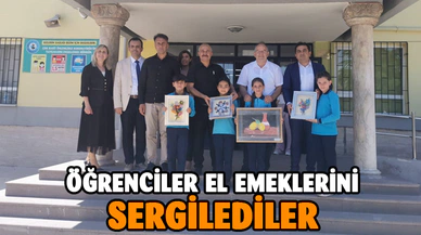 Özlem Özyurt Ortaokulu’nda yıl sonu sergisi açıldı