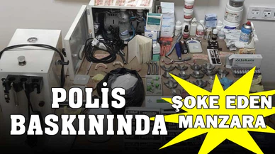Polis baskın yaptığı adreste adeta ‘şok' geçirdi