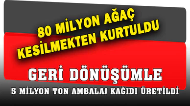 Geri dönüşümden üretilen kağıt ile 80 milyon ağaç kurtarıldı