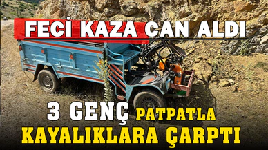 Kayalıklara çarpan patpatta bir kişi öldü 2 kişi yaralandı