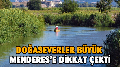 Doğaseverler Büyük Menderes’e dikkat çekti