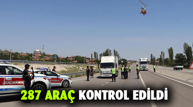 Cayrokopter'li denetimde 287 araç kontrol edildi