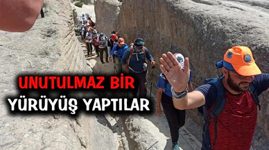 Afyon'da 115 dağcıdan unutulmaz yürüyüş