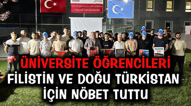 Afyonkarahisar’da üniversite öğrencilerden Filistin ve Doğu Türkistan için farkındalık etkinliği