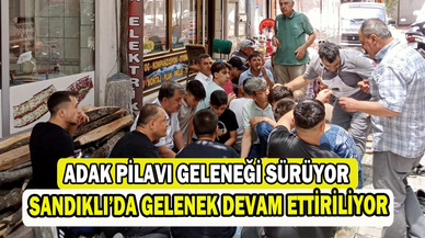 Adak pilav geleneği sürüyor