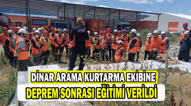   - DAK 95-Dinar Arama Kurtarma Ekibine eğitim verildi   