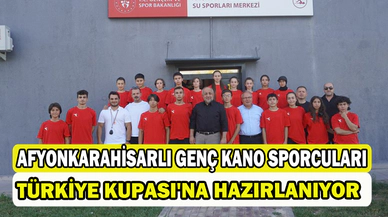 Afyonkarahisarlı genç kano sporcuları Türkiye Kupası'na hazırlanıyor