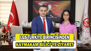 LGS TÜRKİYE BİRİNCİSİNDEN KAYMAKAM BİLİCİ’YE ZİYARET