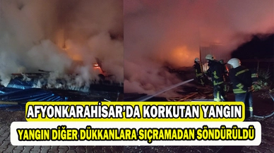 Marangoz dükkanı alevlere teslim oldu