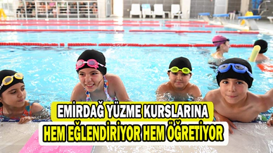 Emirdağ yüzme havuzunda yüzme kursları başladı