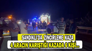 4 aracın karıştığı kazada 6 kişi yaralandı     