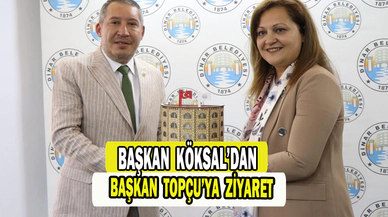 BAŞKAN KÖKSAL’DAN, BAŞKAN TOPÇU’YA HAYIRLI OLSUN ZİYARETİ