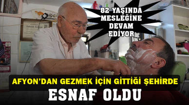 82 yaşında ilk günkü hevesle berberlik mesleğini sürdürüyor