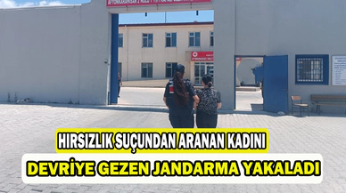Hırsızlık suçundan aranan kadını devriye gezen jandarma yakaladı   