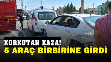 Afyonkarahisar'da zincirleme kaza: 5 yaralı