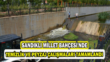 Sandıklı Millet Bahçesi'nde temizlik ve peyzaj çalışmaları tamamlandı