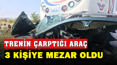 Yolcu treni hemzemin geçitte otomobile çarptı: 3 ölü