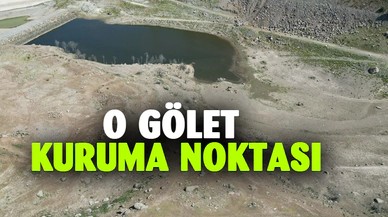 Baraj göleti kuraklık nedeniyle kuruma noktasına geldi