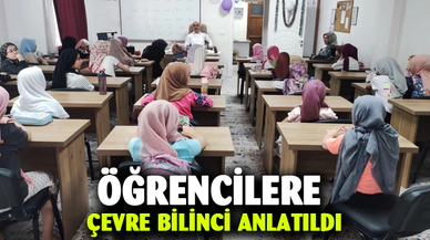 Öğrencilere çevre bilinci anlatıldı