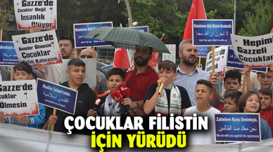 Çocuklar Filistin için yürüdü
