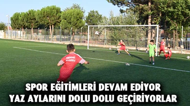 Emirdağ Belediyesi yaz spor okulları’nda eğitimler devam ediyor