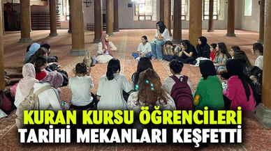 Yaz kampı öğrencilerine cami ve dini mekanlar gezdirildi