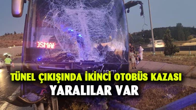 Tünel çıkışında kaza 2 yaralı
