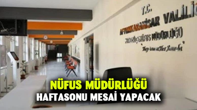Nüfus müdürlüğü KPSS mesaisi yapacak