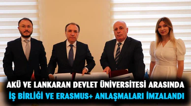 AKÜ ve Lankaran Devlet Üniversitesi arasında iş birliği ve Erasmus+ anlaşmaları imzalandı