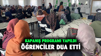 Kuran Kursu kapanış programı yapıldı