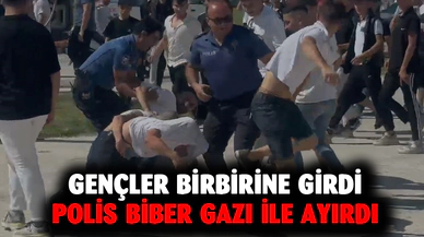 Afyonkarahisar'da gençler birbirine girdi