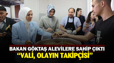 Bakan Göktaş Alevi vatandaşlarla bir araya geldi, aşure dağıttı