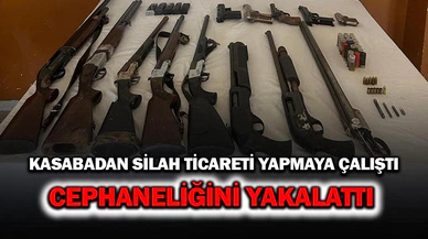 Cephaneliğe yetecek kadar ruhsatsız silahla yakalandı