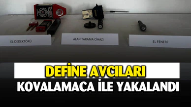 Jandarmayı görünce kaçan define avcıları kovalamaca sonrası yakalandı