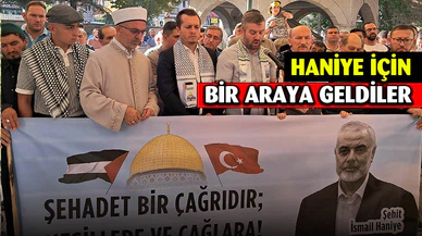 Afyonkarahisar'da yüzlerce kişi Haniye için bir araya geldi