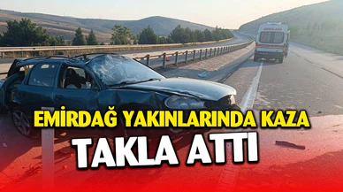 Otomobil takla attı 3 kişi yaralandı