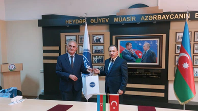 Rektör Karakaş uluslararası projeler için Azerbaycan’a gitti