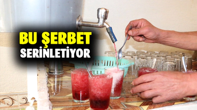 Afyonkarahisar'daki bu şerbet serinletiyor