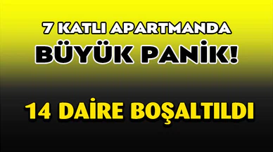7 katlı apartmanın çatısında çıkan yangın büyük paniğe neden oldu