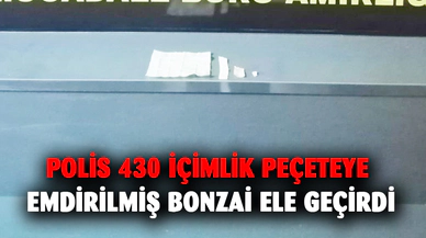 Polis 430 içimlik peçeteye emdirilmiş bonzai ele geçirdi