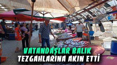 Vatandaşlar balık tezgahlarına akın etti