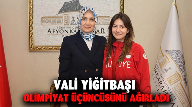 Vali Yiğitbaşı, olimpiyat üçüncüsünü ağırladı