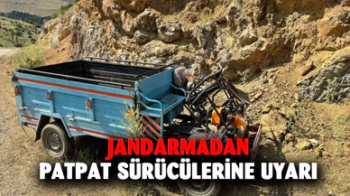 Jandarma patpat sürücülerini videolu mesajla uyardı